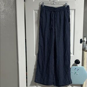 Time and Tru Navy Blue Striped Pants